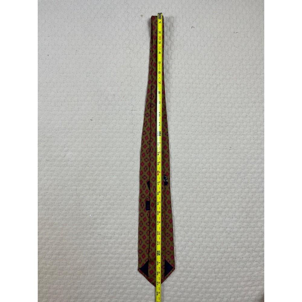 Etro Jacquard Silk Tie NWT Retro 1970s | Green Red Blue | 54"L 4"W - Picture 7 of 7